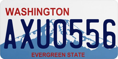 WA license plate AXU0556