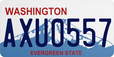 WA license plate AXU0557