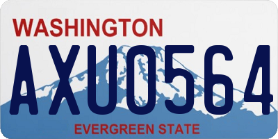 WA license plate AXU0564