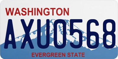 WA license plate AXU0568