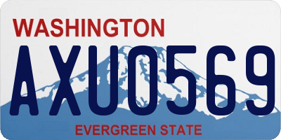 WA license plate AXU0569