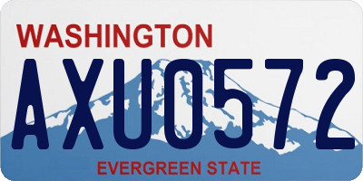 WA license plate AXU0572