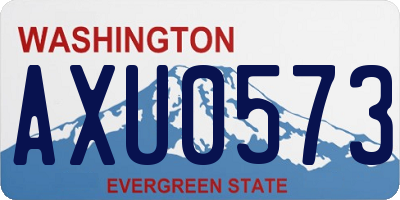 WA license plate AXU0573