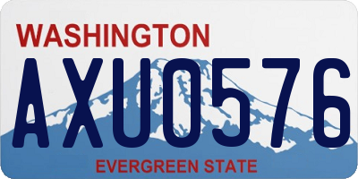 WA license plate AXU0576