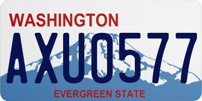 WA license plate AXU0577