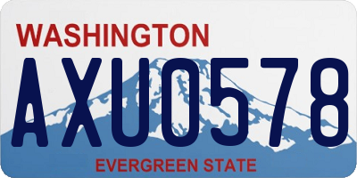 WA license plate AXU0578