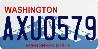 WA license plate AXU0579