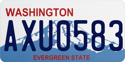 WA license plate AXU0583