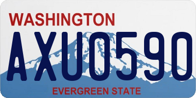 WA license plate AXU0590