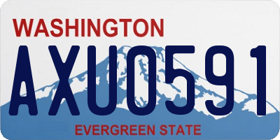 WA license plate AXU0591
