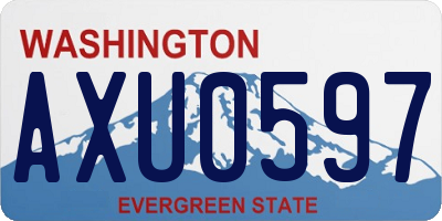 WA license plate AXU0597