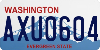 WA license plate AXU0604
