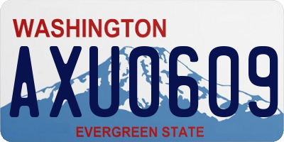 WA license plate AXU0609