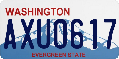 WA license plate AXU0617