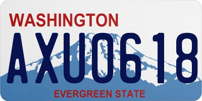 WA license plate AXU0618