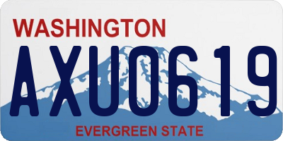 WA license plate AXU0619