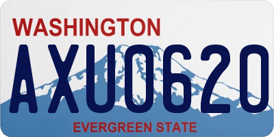 WA license plate AXU0620