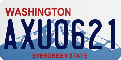 WA license plate AXU0621