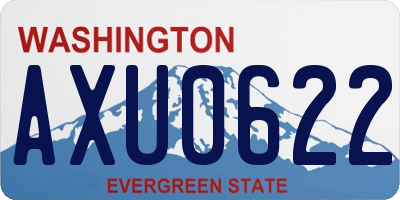 WA license plate AXU0622