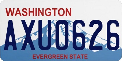 WA license plate AXU0626