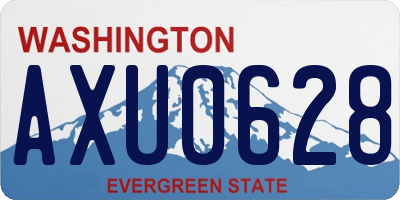 WA license plate AXU0628