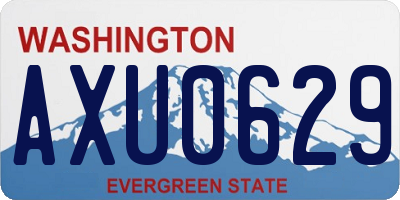 WA license plate AXU0629