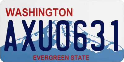 WA license plate AXU0631