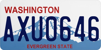 WA license plate AXU0646