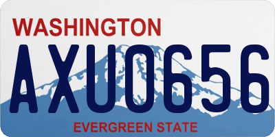 WA license plate AXU0656