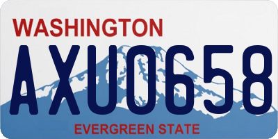 WA license plate AXU0658
