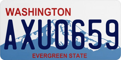 WA license plate AXU0659