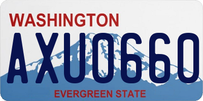WA license plate AXU0660