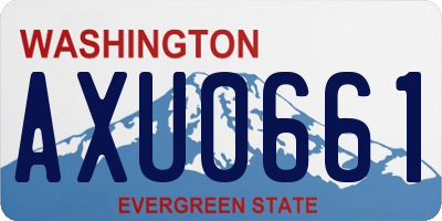 WA license plate AXU0661