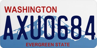WA license plate AXU0684