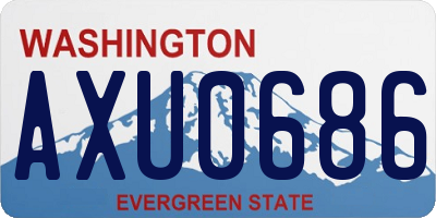 WA license plate AXU0686