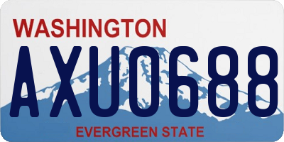 WA license plate AXU0688