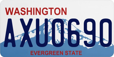 WA license plate AXU0690
