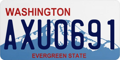 WA license plate AXU0691