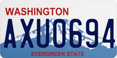 WA license plate AXU0694