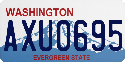 WA license plate AXU0695