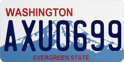 WA license plate AXU0699