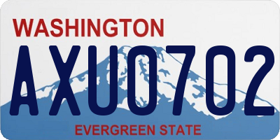 WA license plate AXU0702
