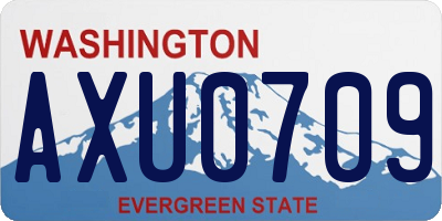 WA license plate AXU0709