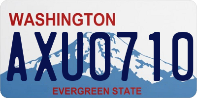 WA license plate AXU0710