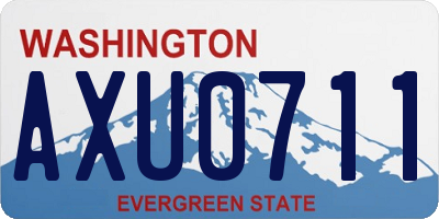 WA license plate AXU0711