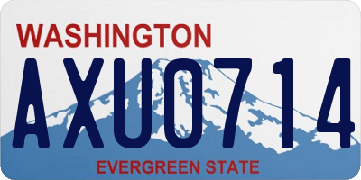 WA license plate AXU0714