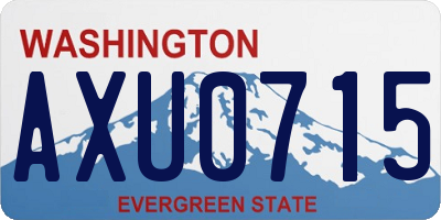 WA license plate AXU0715