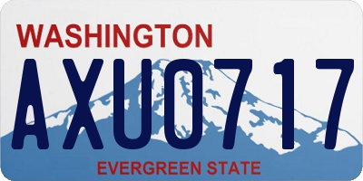 WA license plate AXU0717