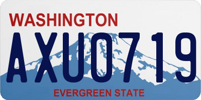 WA license plate AXU0719