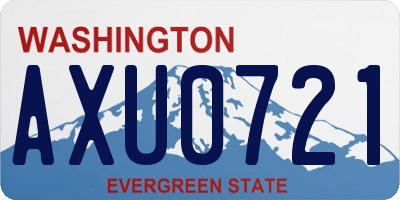 WA license plate AXU0721